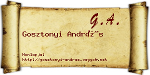 Gosztonyi András névjegykártya