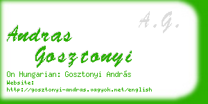 andras gosztonyi business card