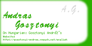 andras gosztonyi business card